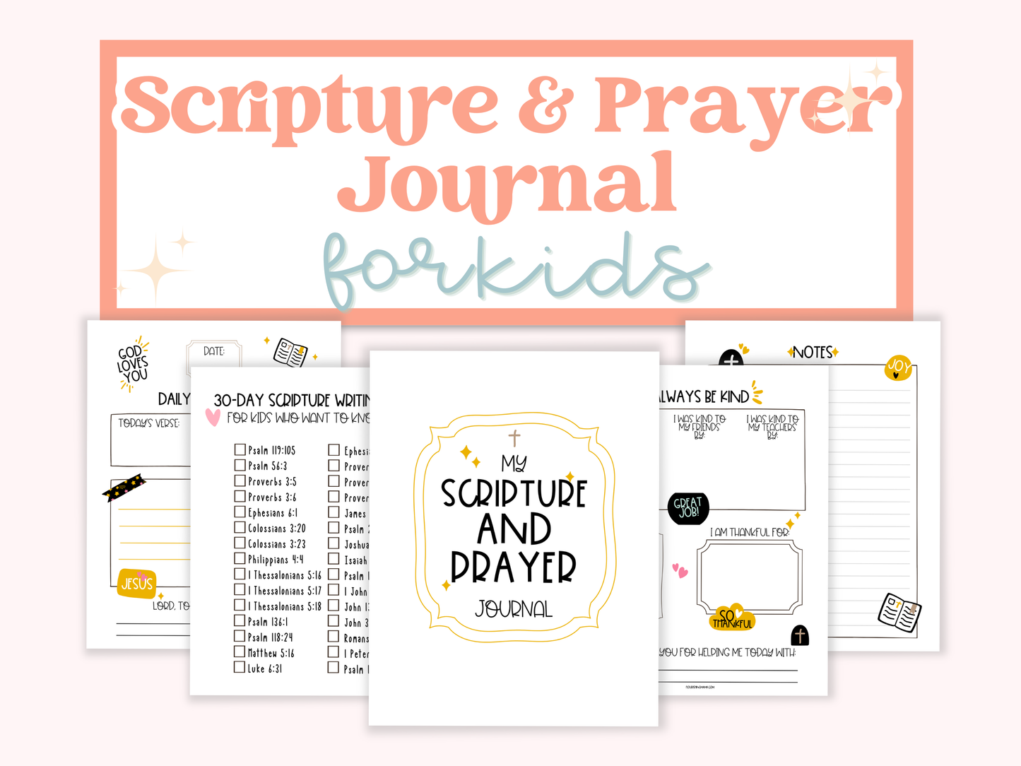 Printable Scripture and Prayer Journal