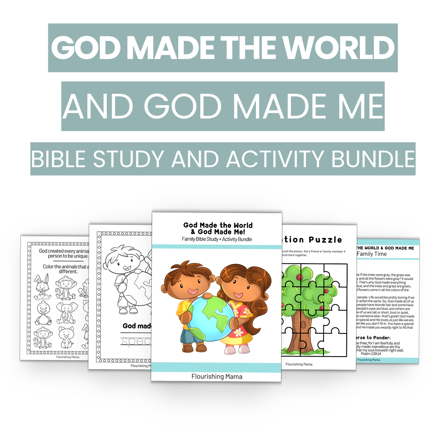 God Made the World and God Made Me Bible Activity Bundle