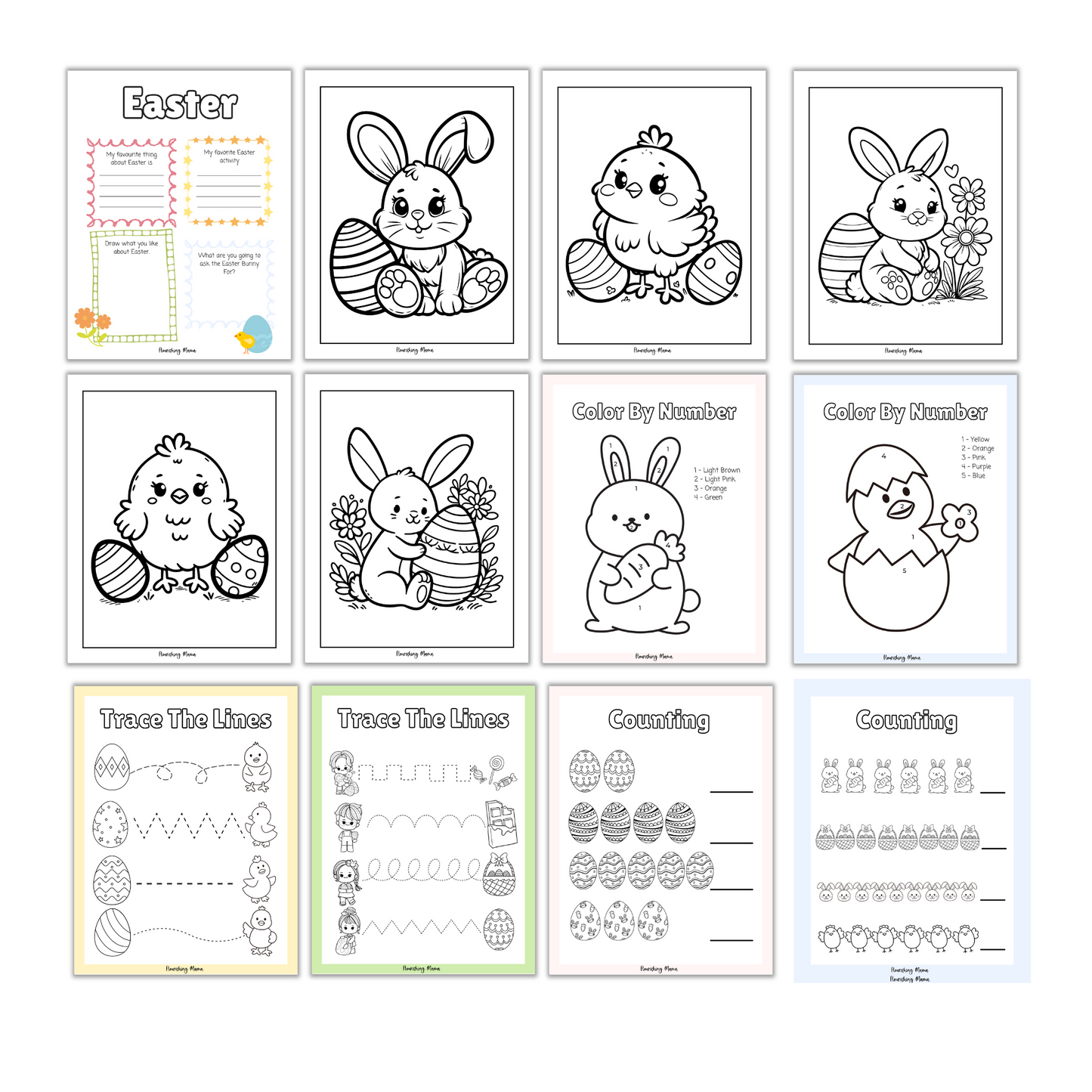 Easter Coloring and Activity Book
