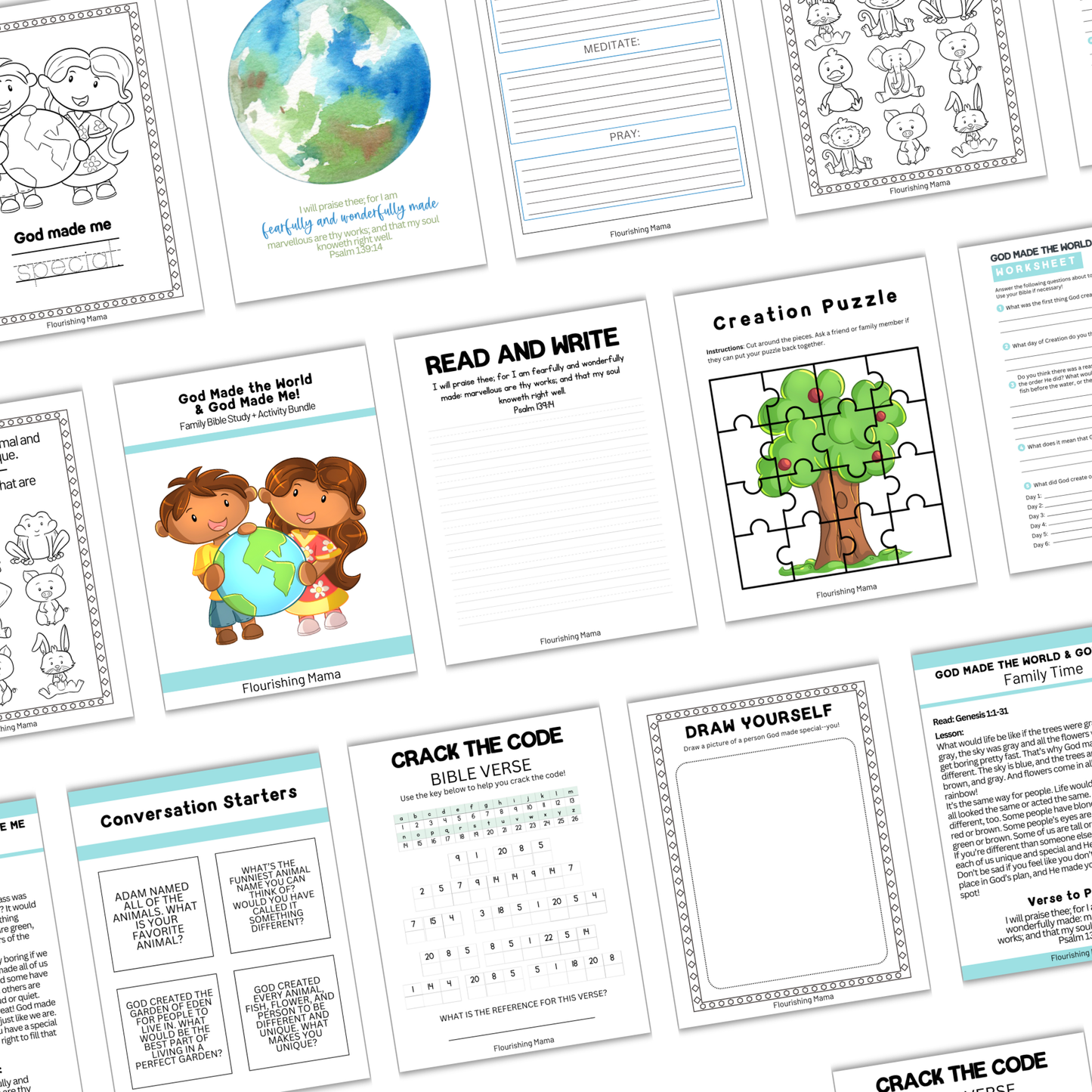 God Made the World and God Made Me Bible Activity Bundle