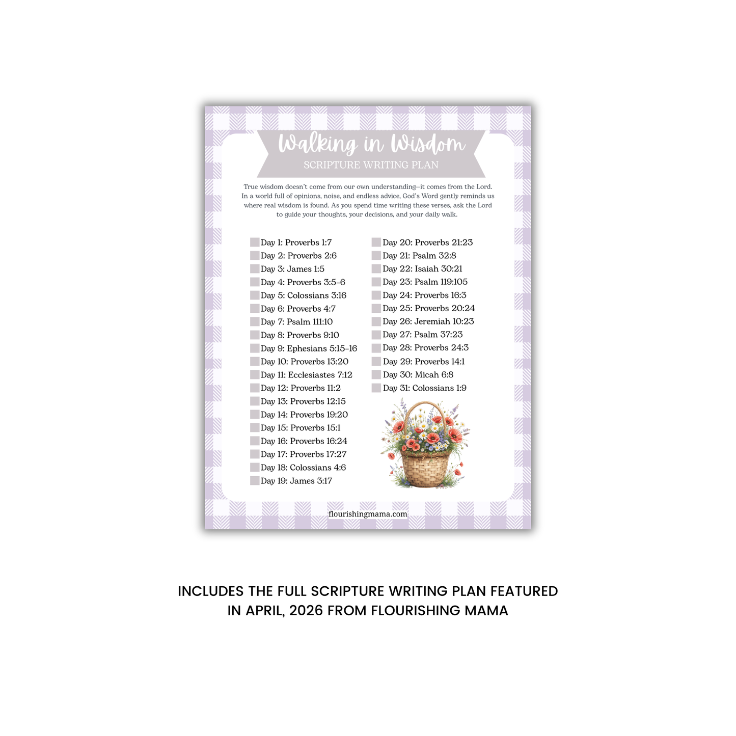 Walking in Wisdom Bible Study Bundle for Moms (Journal + Scripture Cards Printable)