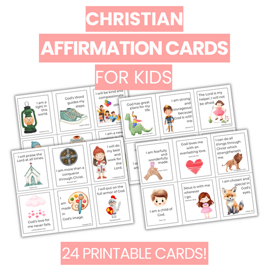 Christian Affirmation Cards for Kids