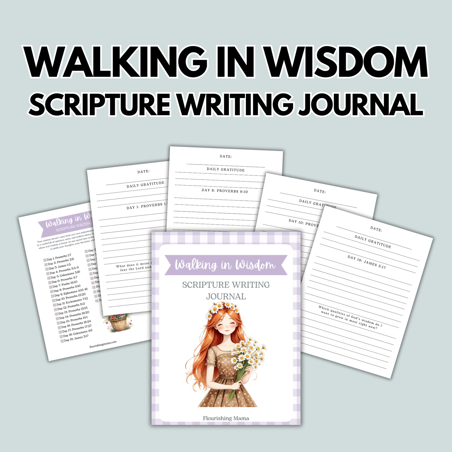 Walking in Wisdom Scripture Writing Journal for Moms