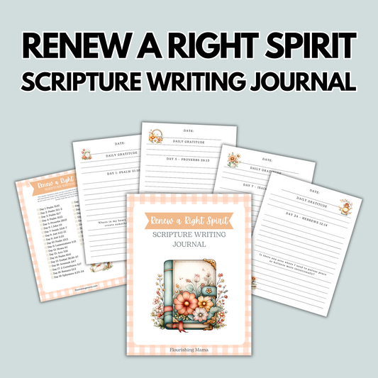 Renew a Right Spirit Scripture Writing Journal