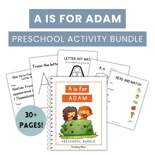 A is for Adam Preschool Activity Bundle