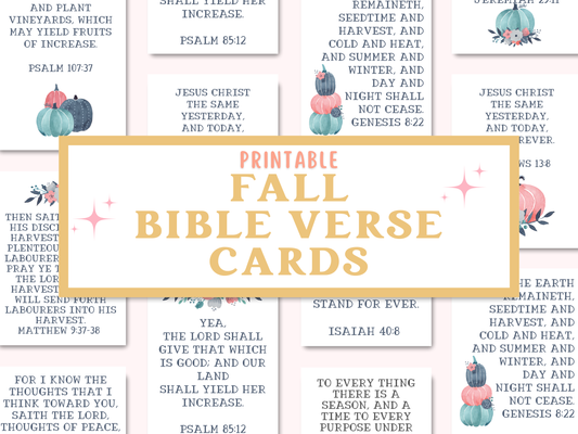 Printable Fall Bible Verse Cards
