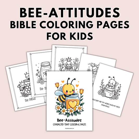 Bee-Attitudes Bible Coloring Pages for Kids