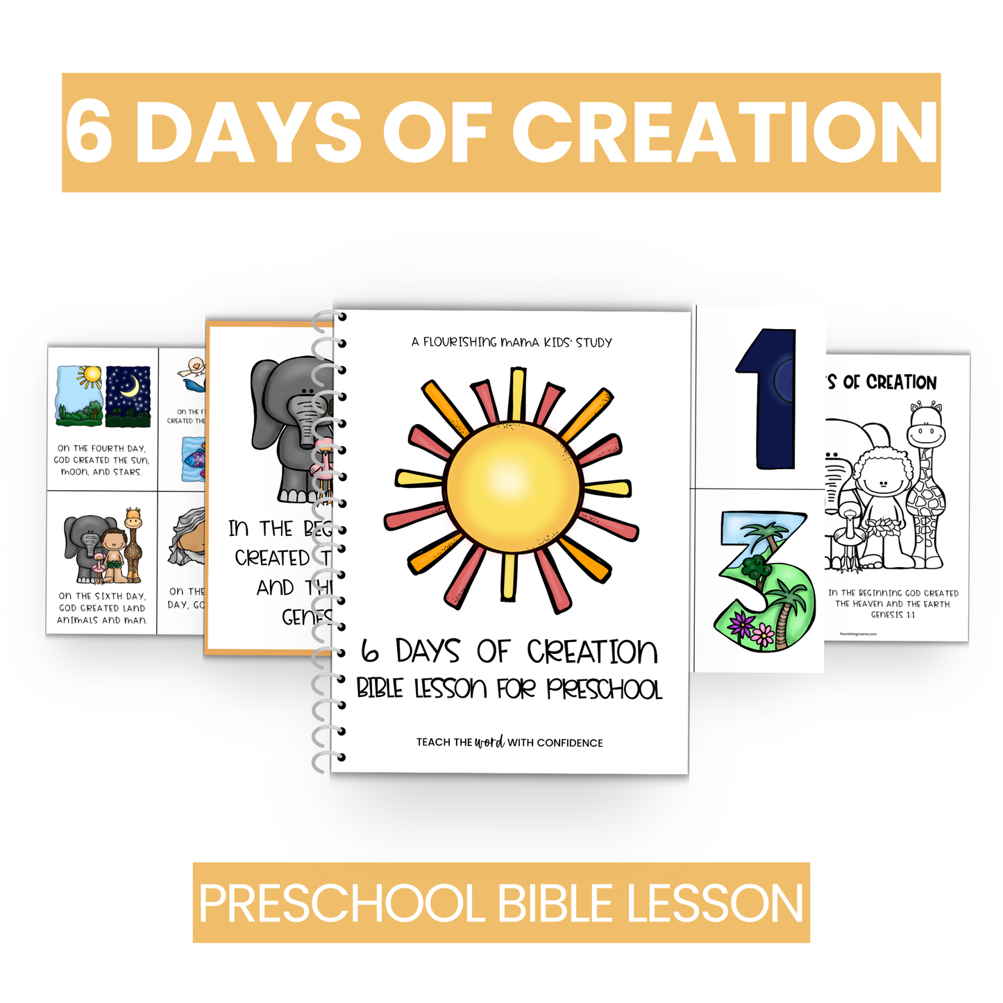 6 Days of Creation Bible Lesson for Preschool | Print and Go Bible Lesson