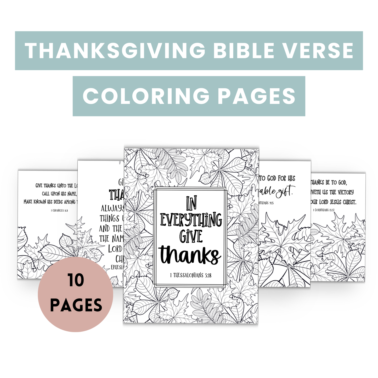 Thanksgiving Bible Verse Coloring Pages