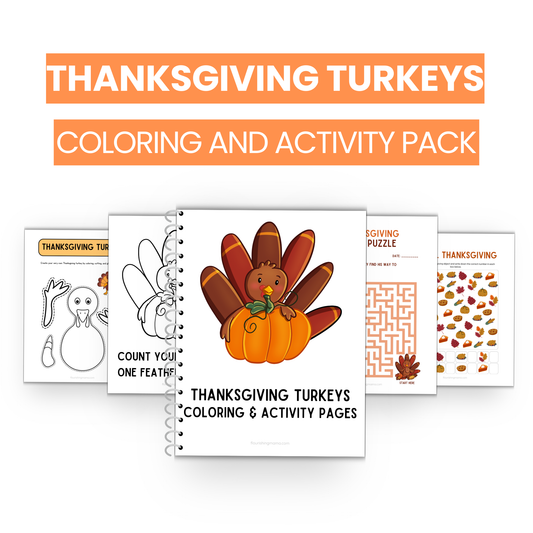 Thanksgiving Turkey Coloring and Activity Pack