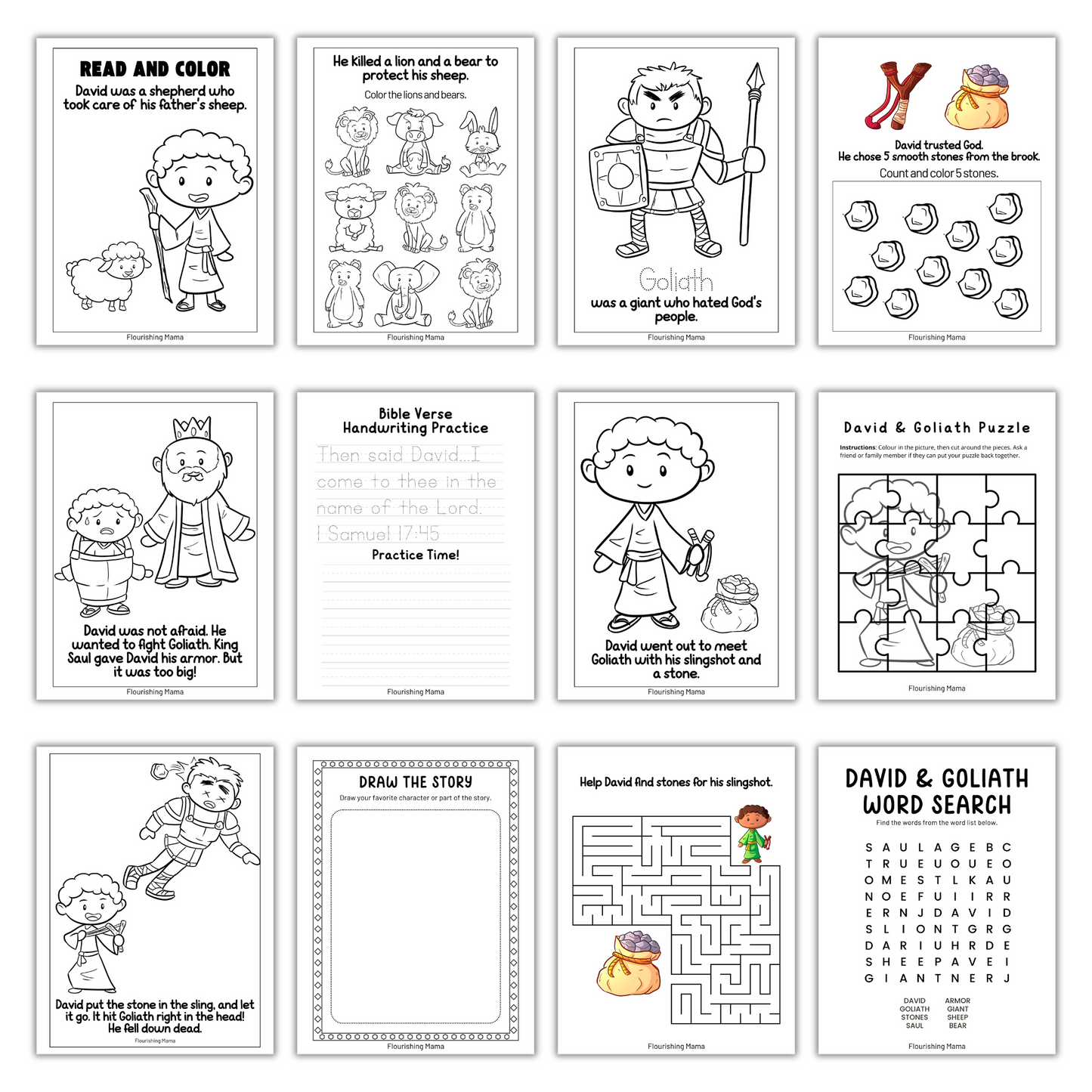 David and Goliath Activity Pack