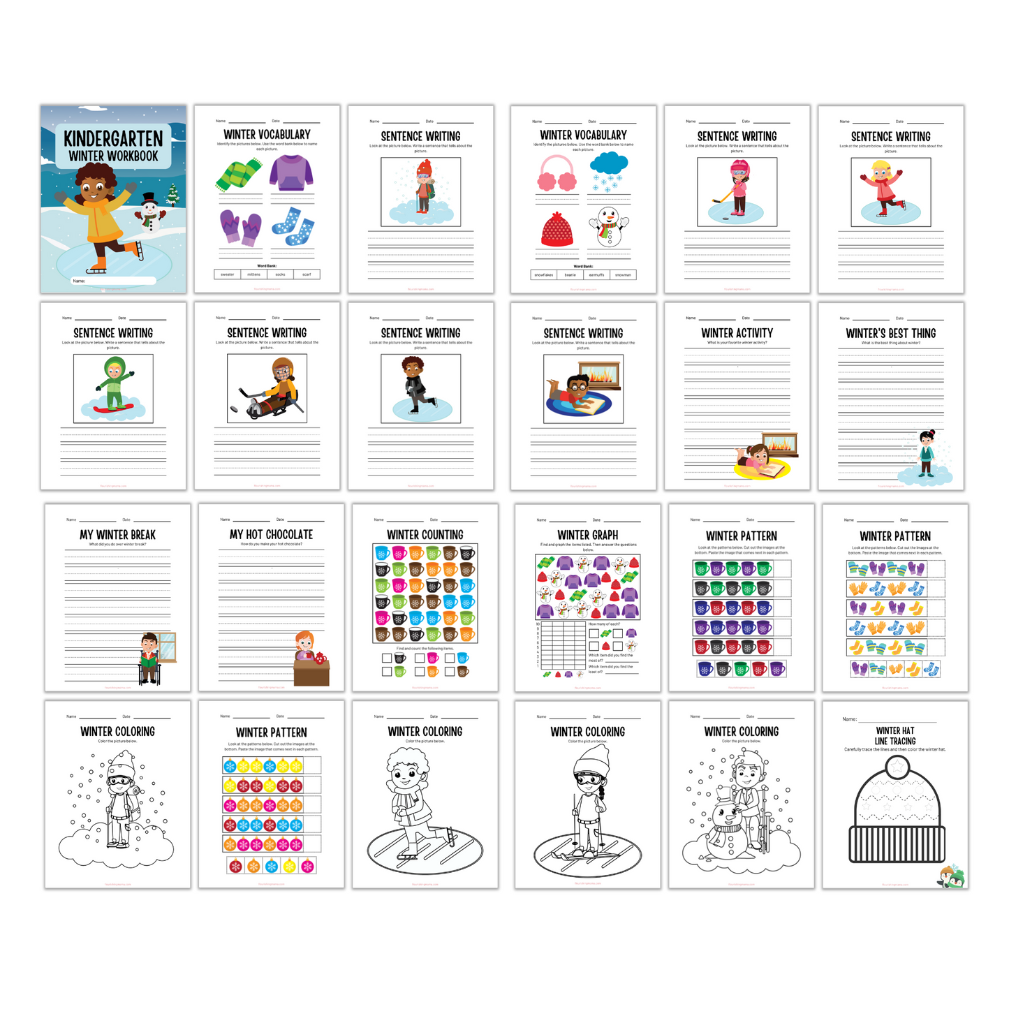 Kindergarten Winter Activities Bundle