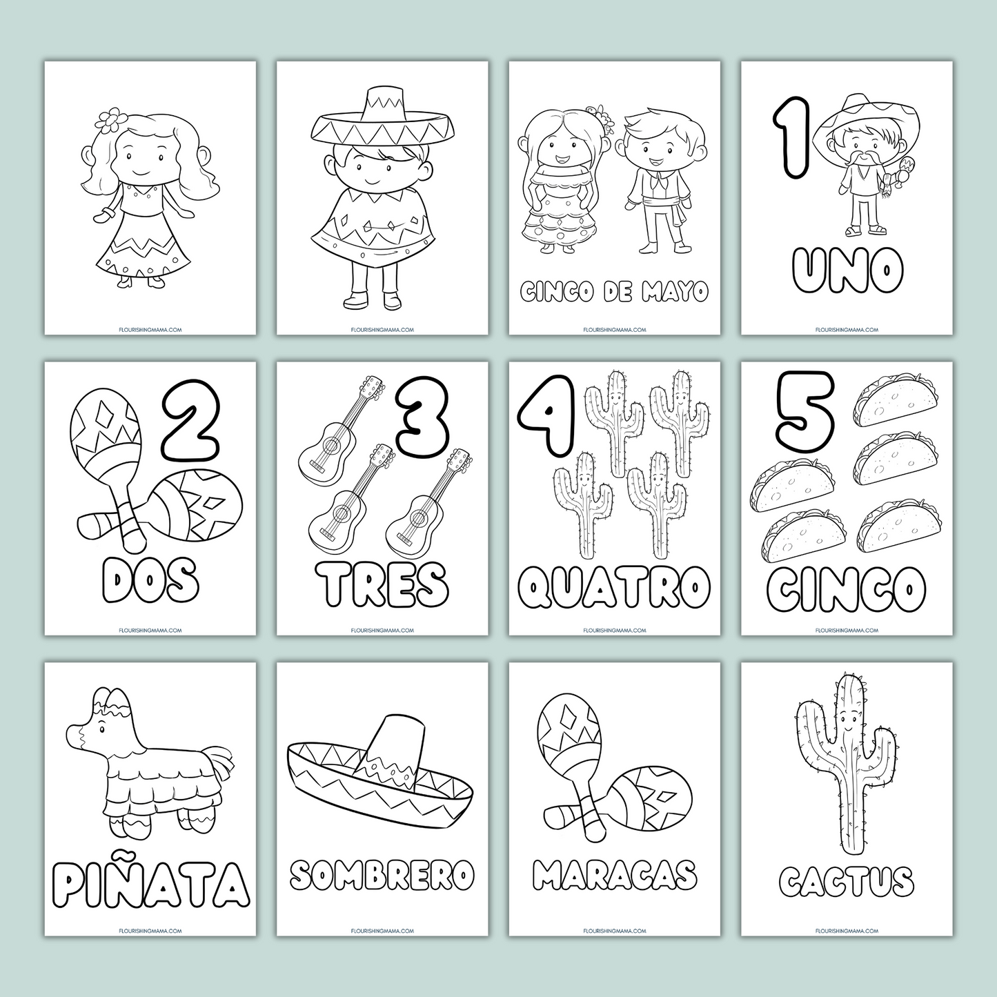 Cinco de Mayo Coloring and Activity Book