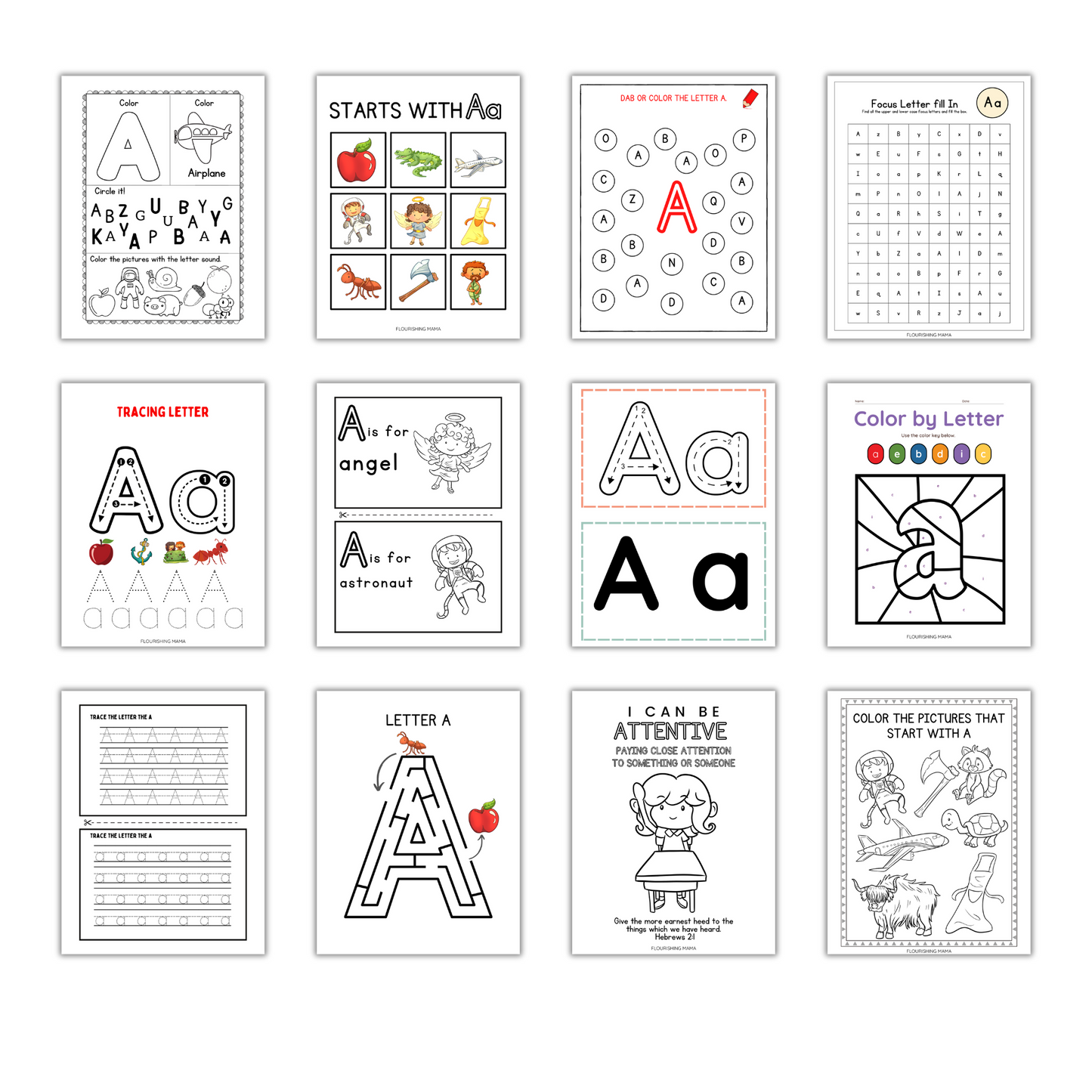 A is for Adam Preschool Activity Bundle