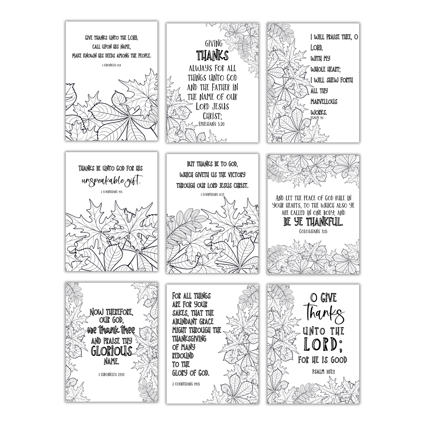 Thanksgiving Bible Verse Coloring Pages