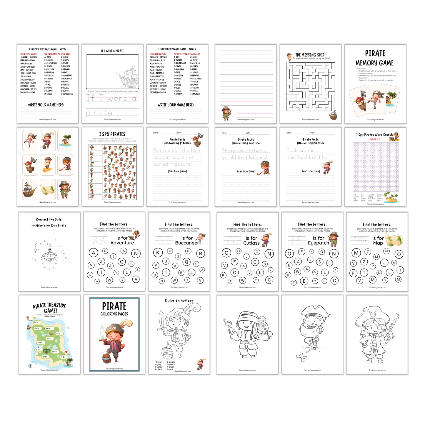 Printable Pirate Activities for Kids