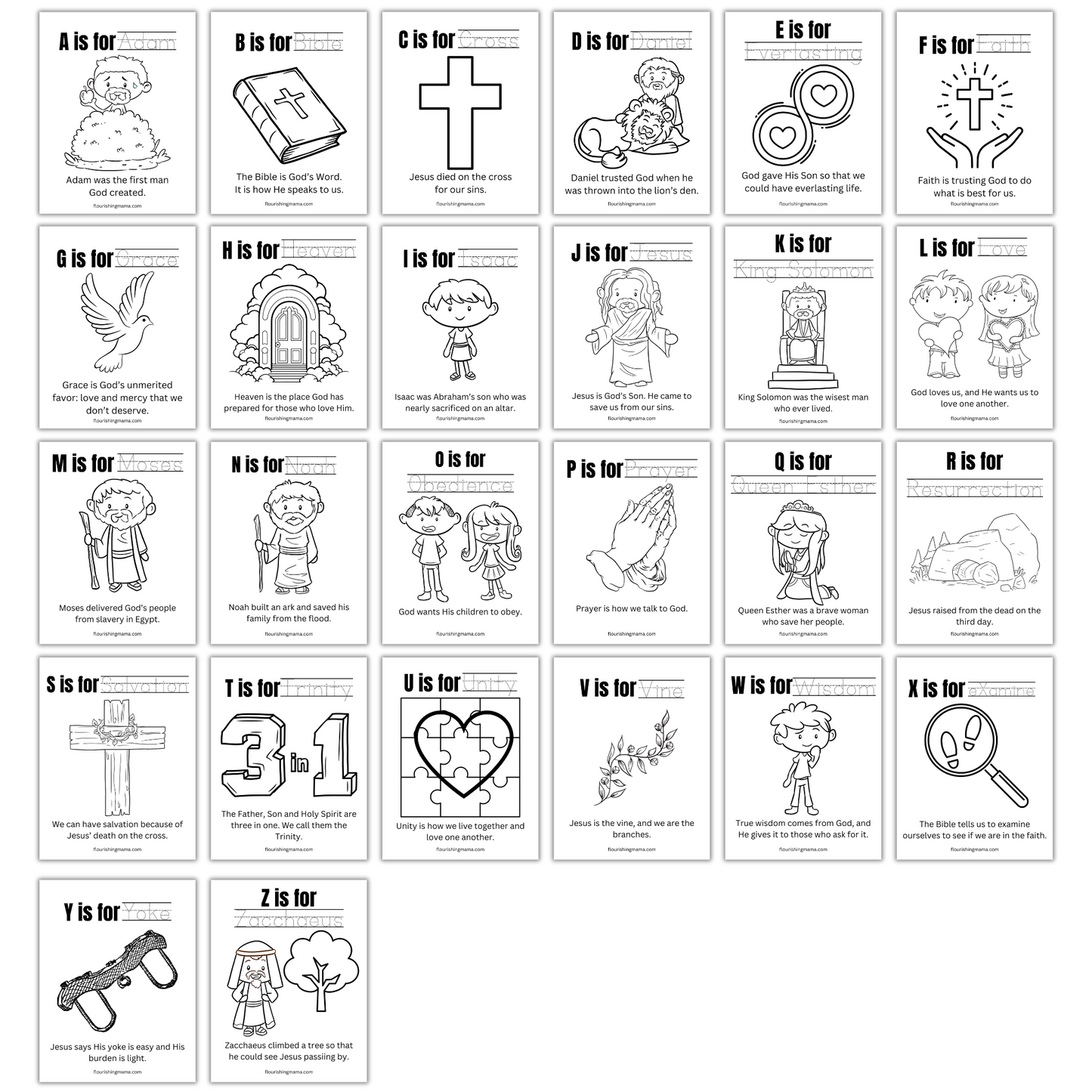 Bible ABC Coloring Book