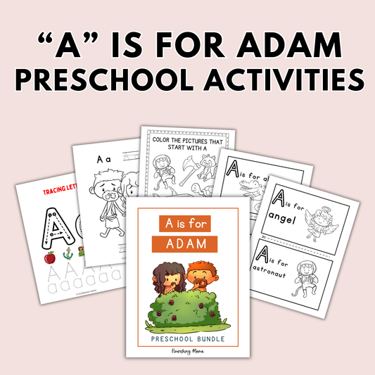 A is for Adam Preschool Activity Bundle