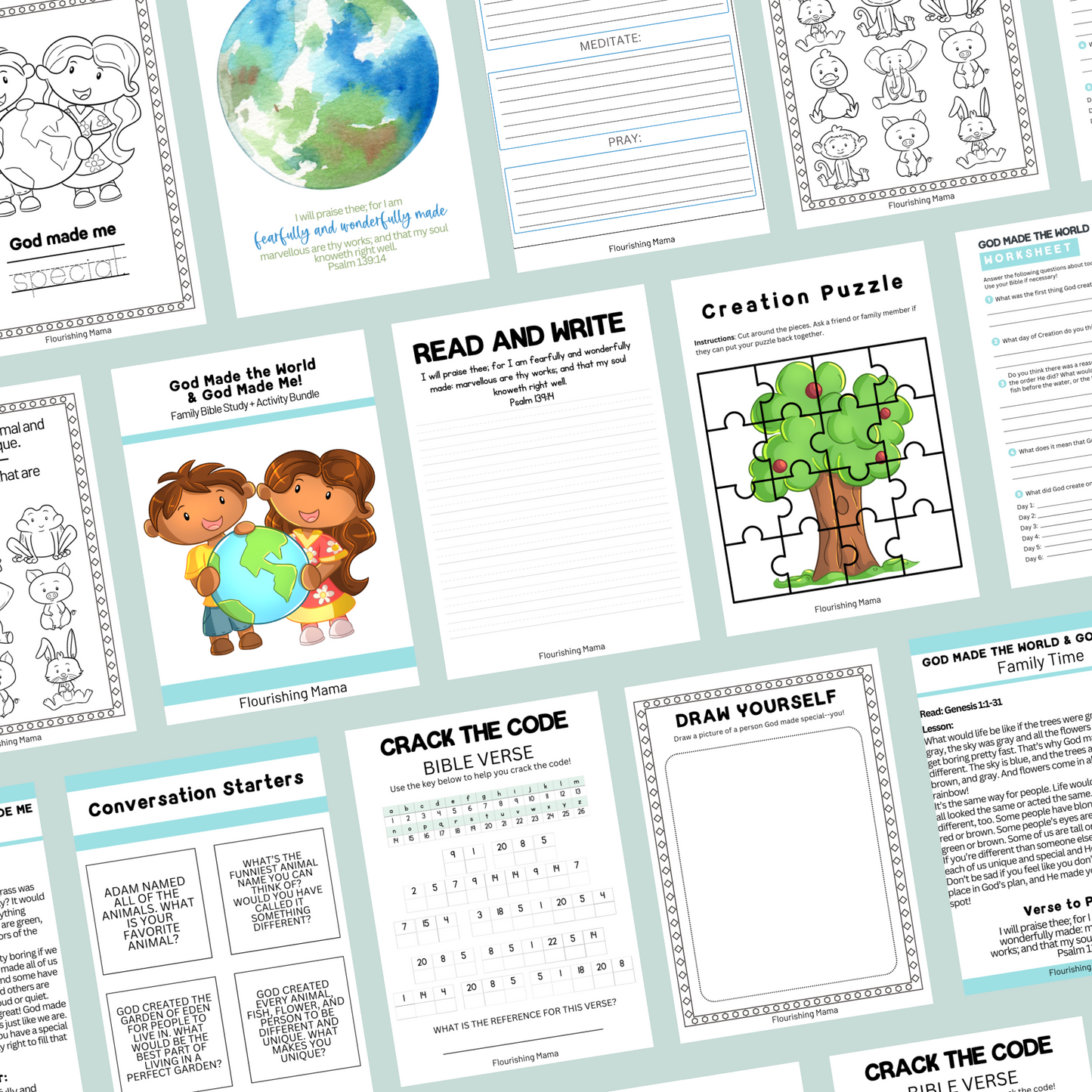 God Made the World and God Made Me Bible Activity Bundle