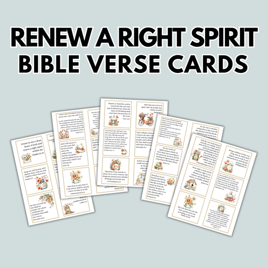 Renew a Right Spirit Scripture Cards