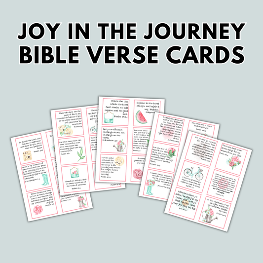 Joy in the Journey Scripture Cards