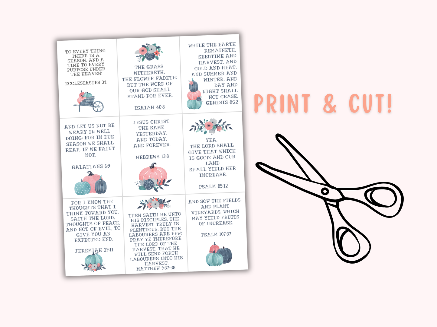 Printable Fall Bible Verse Cards