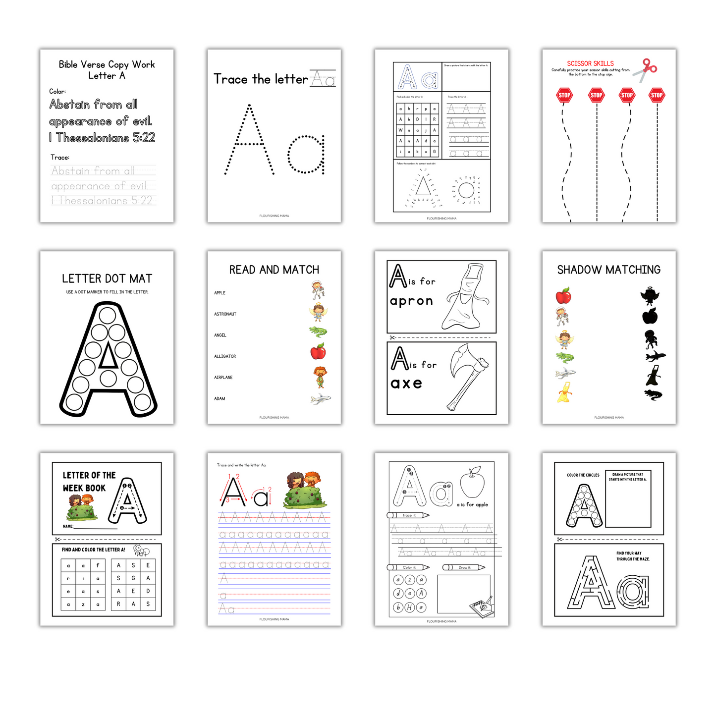 A is for Adam Preschool Activity Bundle