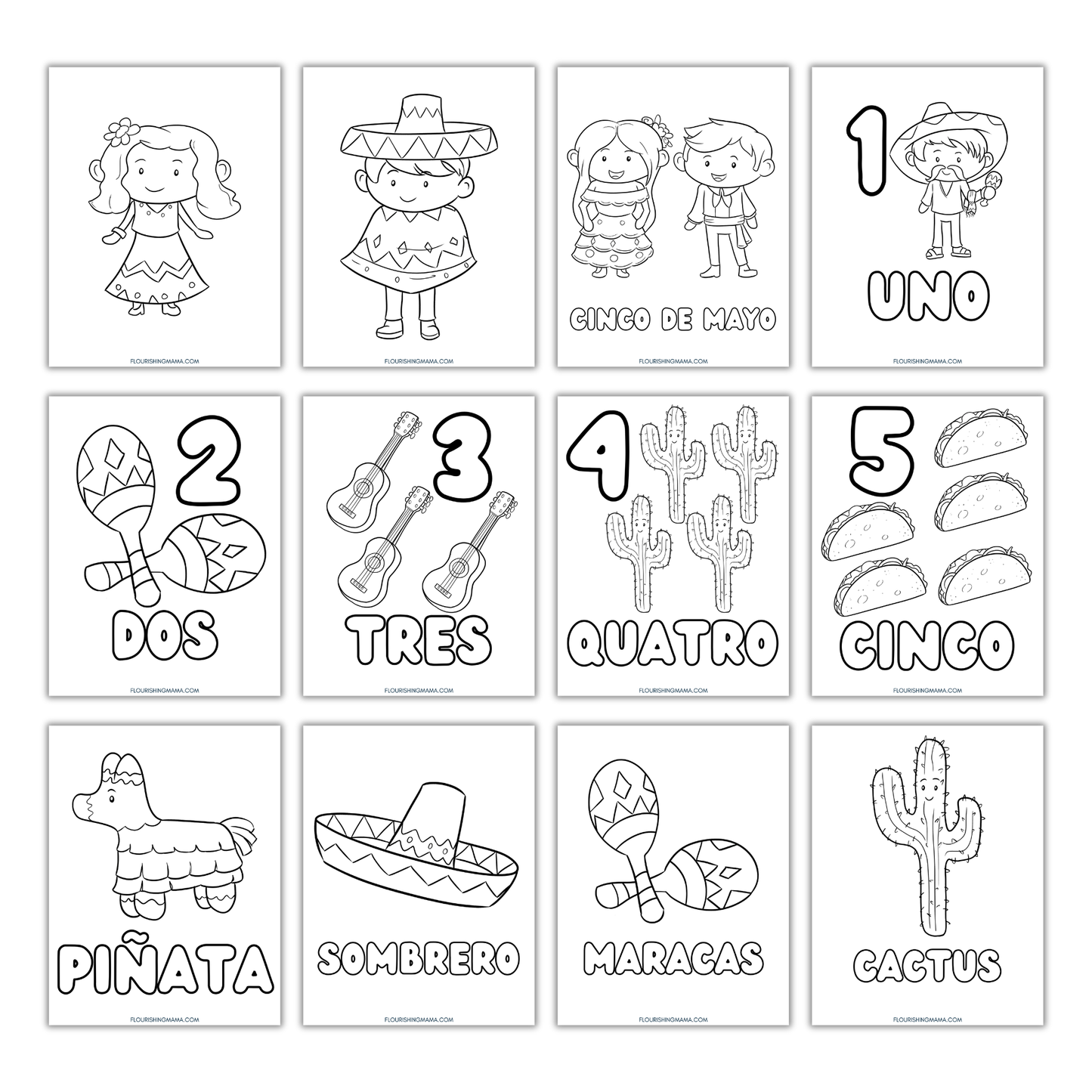 Cinco de Mayo Coloring and Activity Book