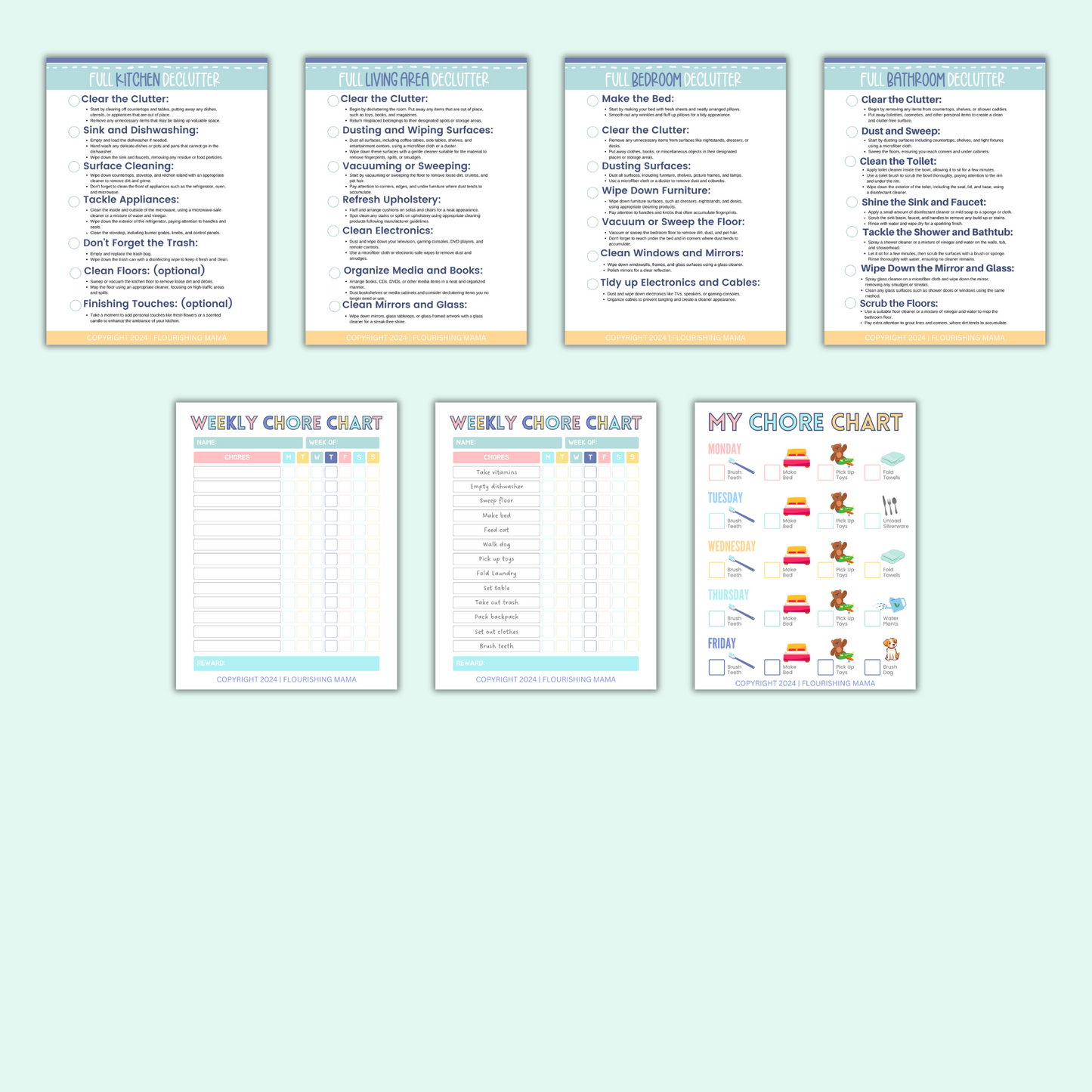 Family Routines + Meal Planning Bundle