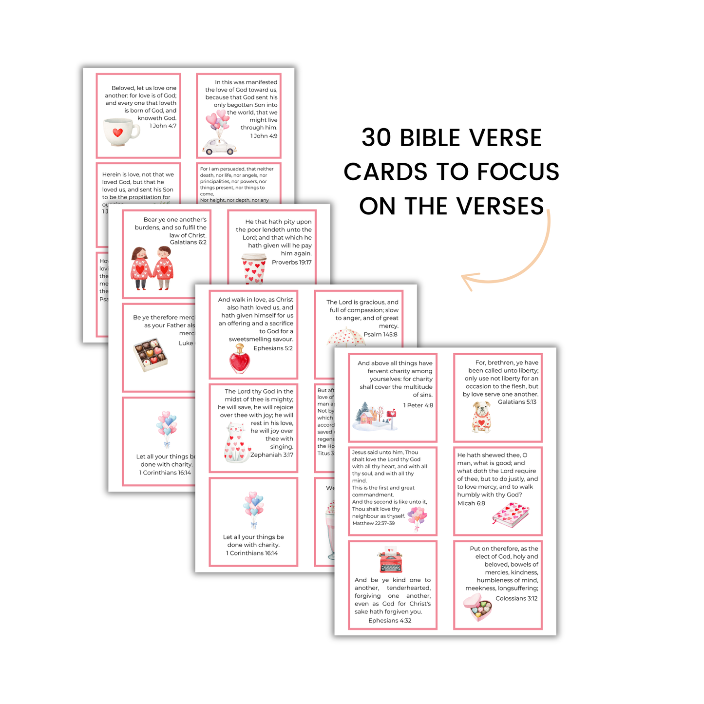 Rooted in Love Bible Verse Cards