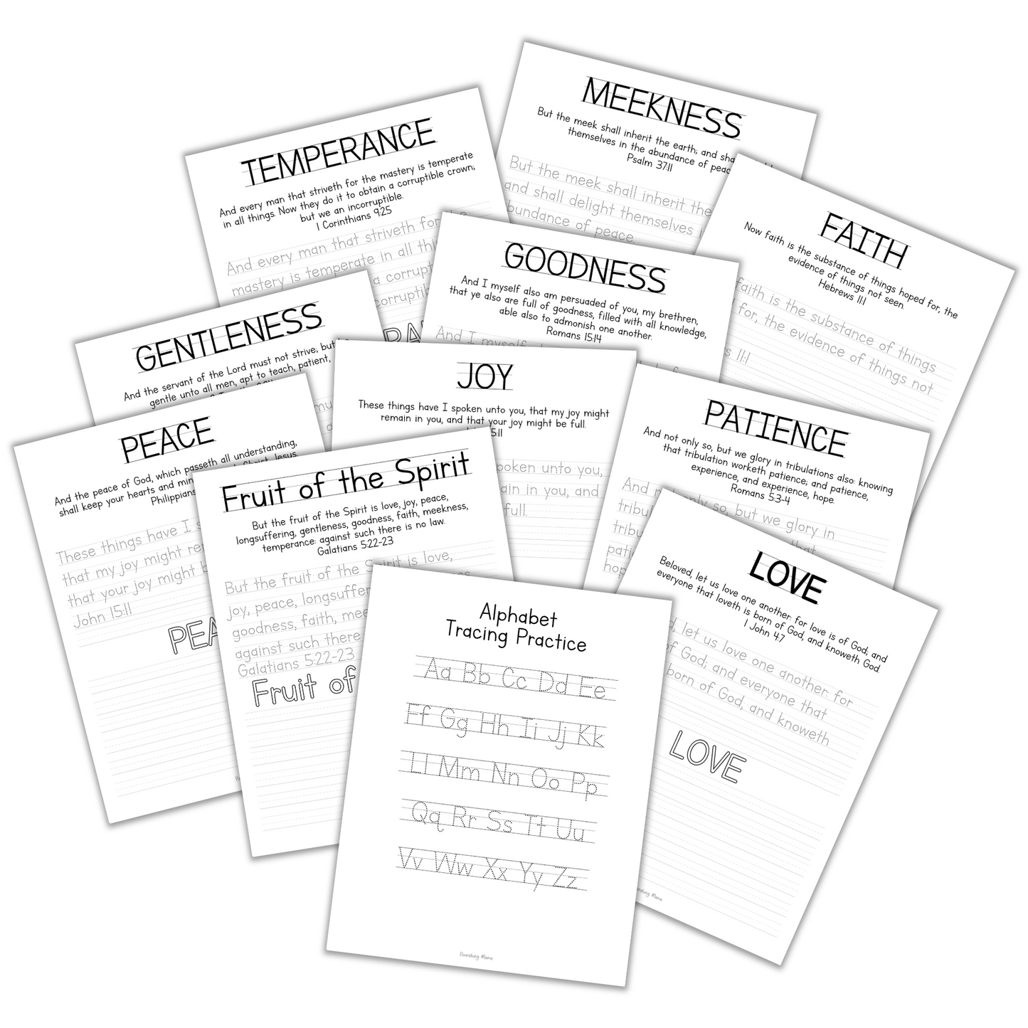 Fruit of the Spirit Copywork Bundle