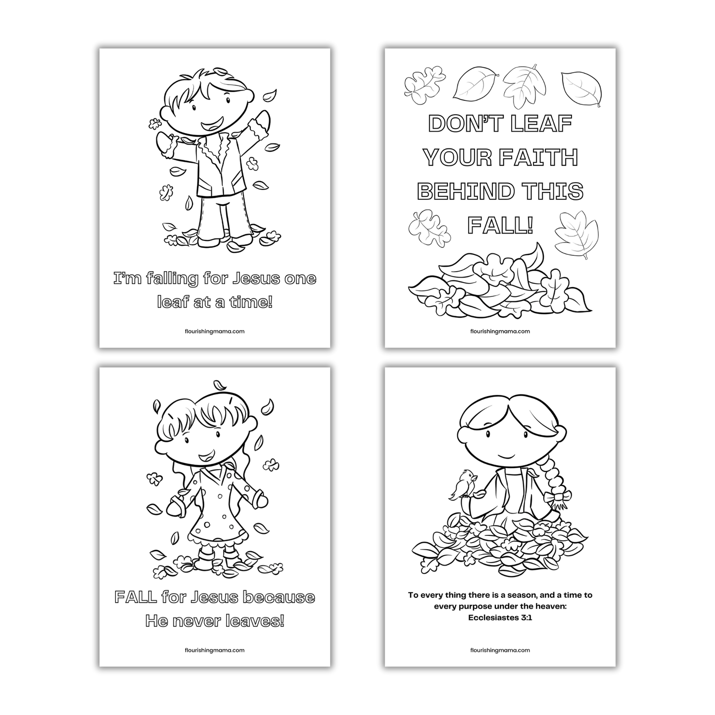 Christian Fall Coloring Pages