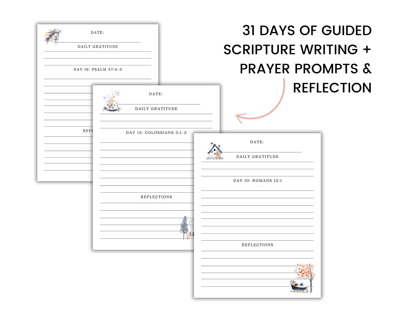 Less of Me, More of Him Scripture Writing Bundle