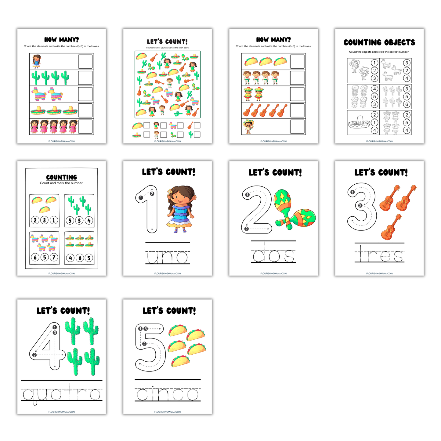 Cinco de Mayo Coloring and Activity Book