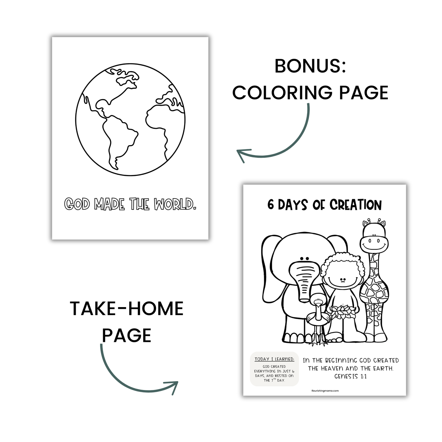 6 Days of Creation Bible Lesson for Preschool | Print and Go Bible Lesson