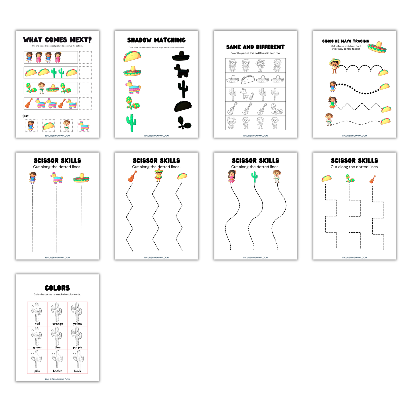 Cinco de Mayo Coloring and Activity Book