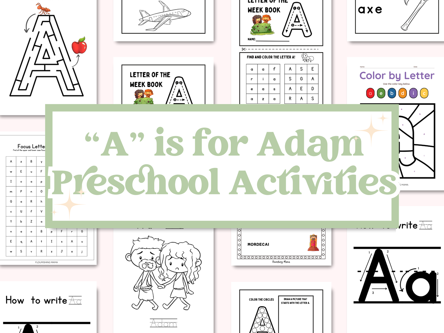 A is for Adam Preschool Activity Bundle