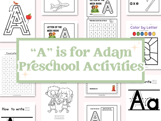 A is for Adam Preschool Activity Bundle