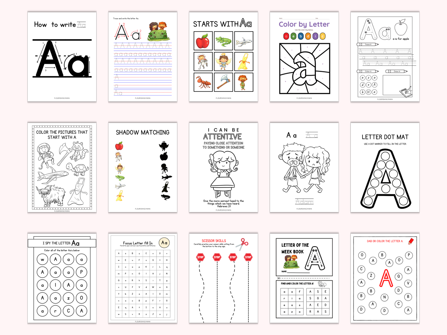 A is for Adam Preschool Activity Bundle