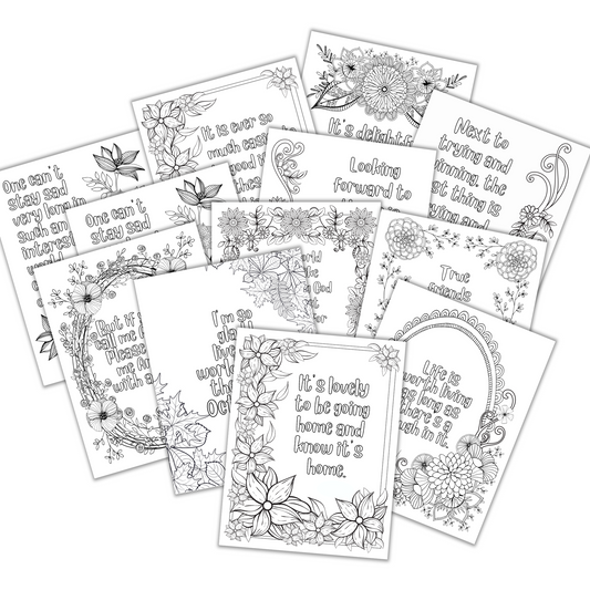 Anne of Green Gables Quotes Coloring Pages