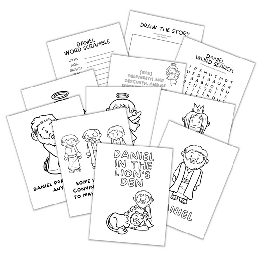 Daniel in the Lion's Den Coloring and Activity Pages