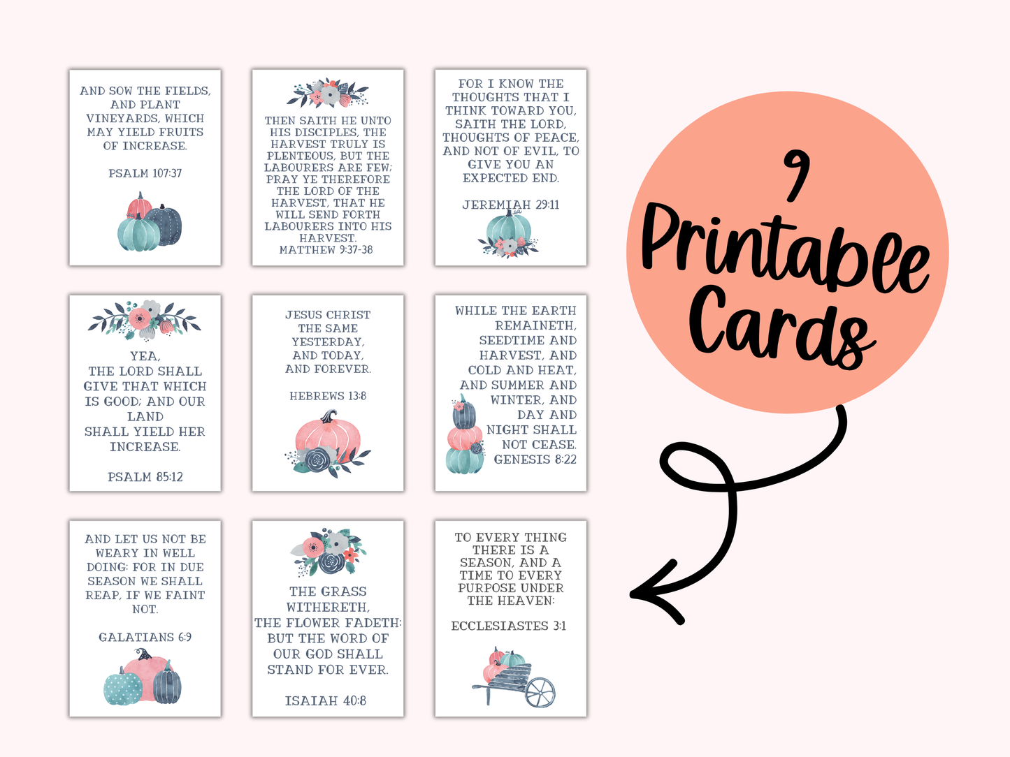 Printable Fall Bible Verse Cards