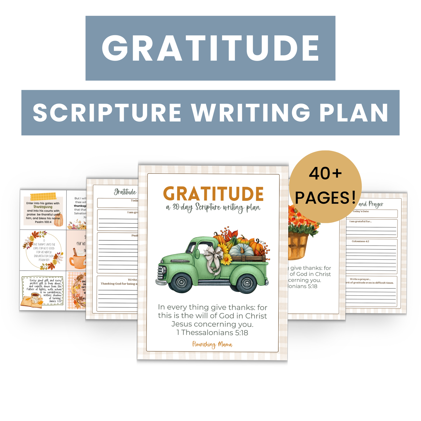 Gratitude Scripture Writing Plan