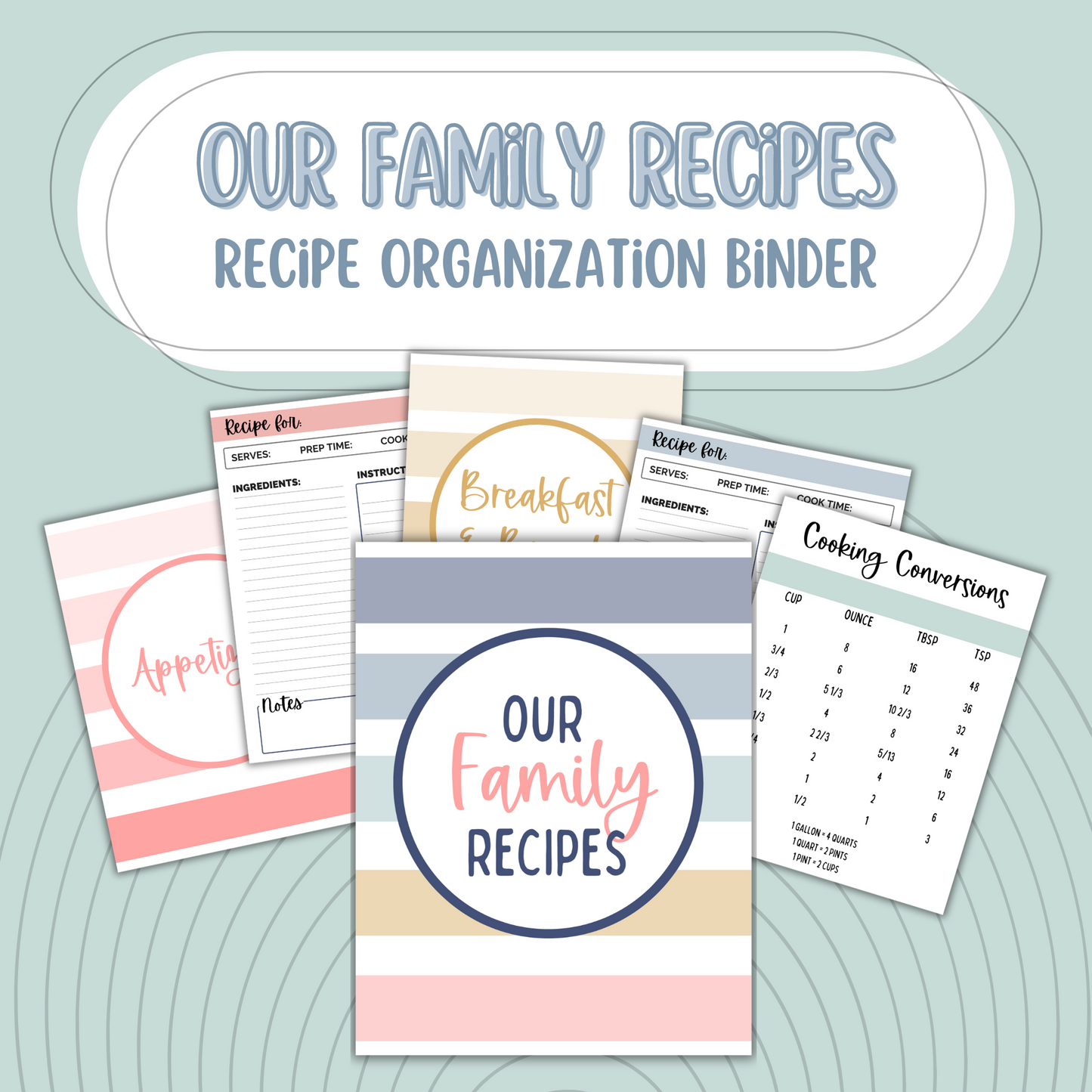 Our Family Recipes Organization Binder